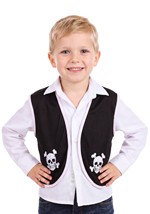 Kids Black Pirate Costume Vest Accessory Alt 1