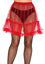 Red Petticoat with Lace trim for Women