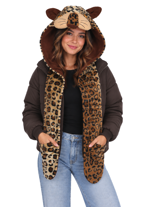 Adult Lux the Cheetah Scarf and Hood Costume Set