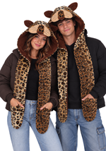 Adult Lux the Cheetah Scarf Hood Costume Set Alt 1