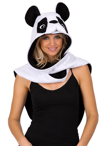 Adult Parker the Panda Hood and Scarf Set