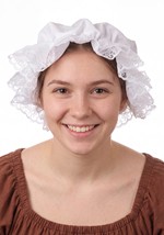 Womens White Mobcap Costume Accessory