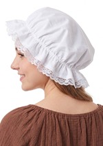 Womens White Mobcap Costume Accessory Alt 2