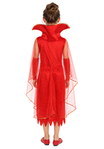 Girls Glamour Devil Red Costume Dress Alt 1
