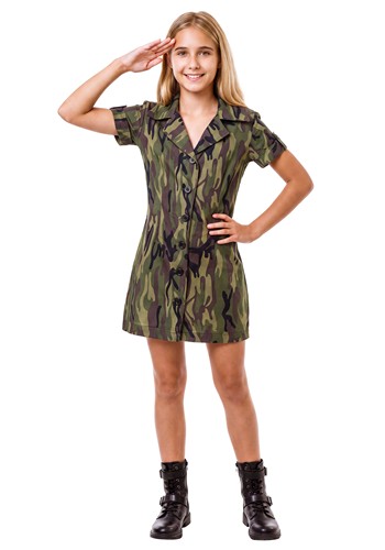 Girls Combat Military Teen Costume Dress