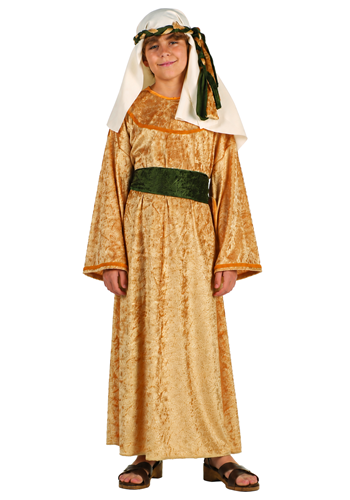 Kids Gold Wiseman Costume Robe