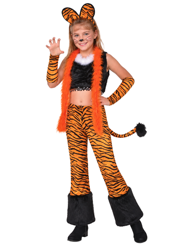 Girls Tiger Rock Star Costume