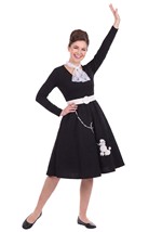 Girls Teen Black 50s Costume Poodle Skirt