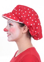 Giant Red Clown Costume Hat with White Dots Alt 2