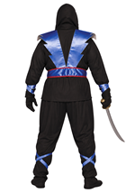 Plus Size Blue Ninja Master Armor Costume Men Alt 1