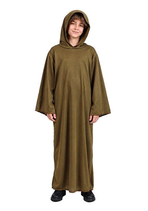 Kids Olive Colored Monk Costume Robe