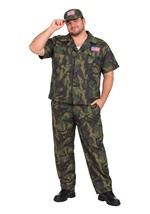 Plus Size Commando Camouflage Mens Costume