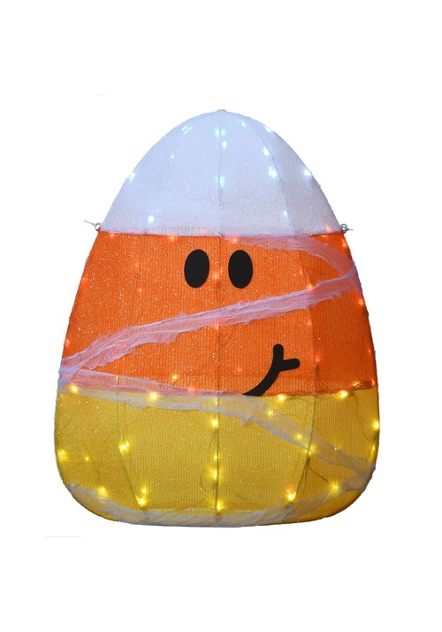 Candy Corn Mummy Light Up Decoration