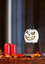 Pumpkin Ghost with Metal Holder Decoration Alt 1