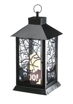 Bats and Cobwebs Lantern Light Up Decoration Alt 1
