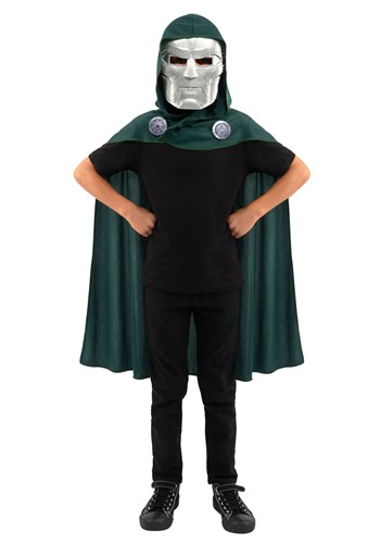 Kids Marvel Doctor Doom Mask Hooded Cape Accessory Kit