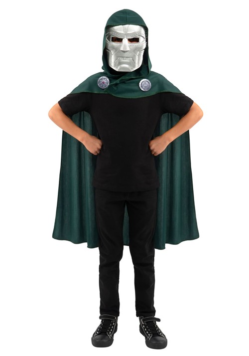 Kids Marvel Doctor Doom Mask Hooded Cape Accessory Kit