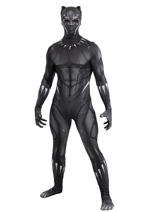 Mens Zentai Suit Black Panther Costume