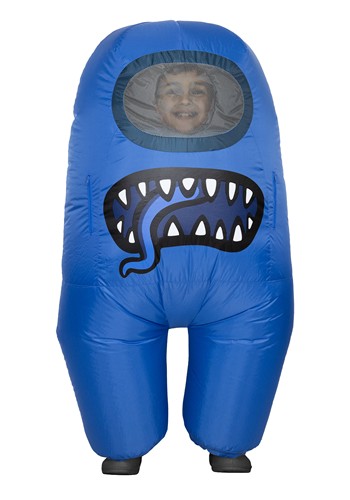 Kids Inflatable Among Us Blue Imposter Costume