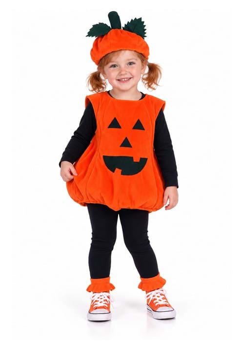 Toddler Orange Pumpkin Costume Main 1