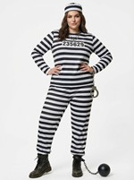 Women's Prisoner Plus Size Costume Alt 2