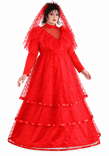Plus Size Red Gothic Women's Wedding Dress Costume upd