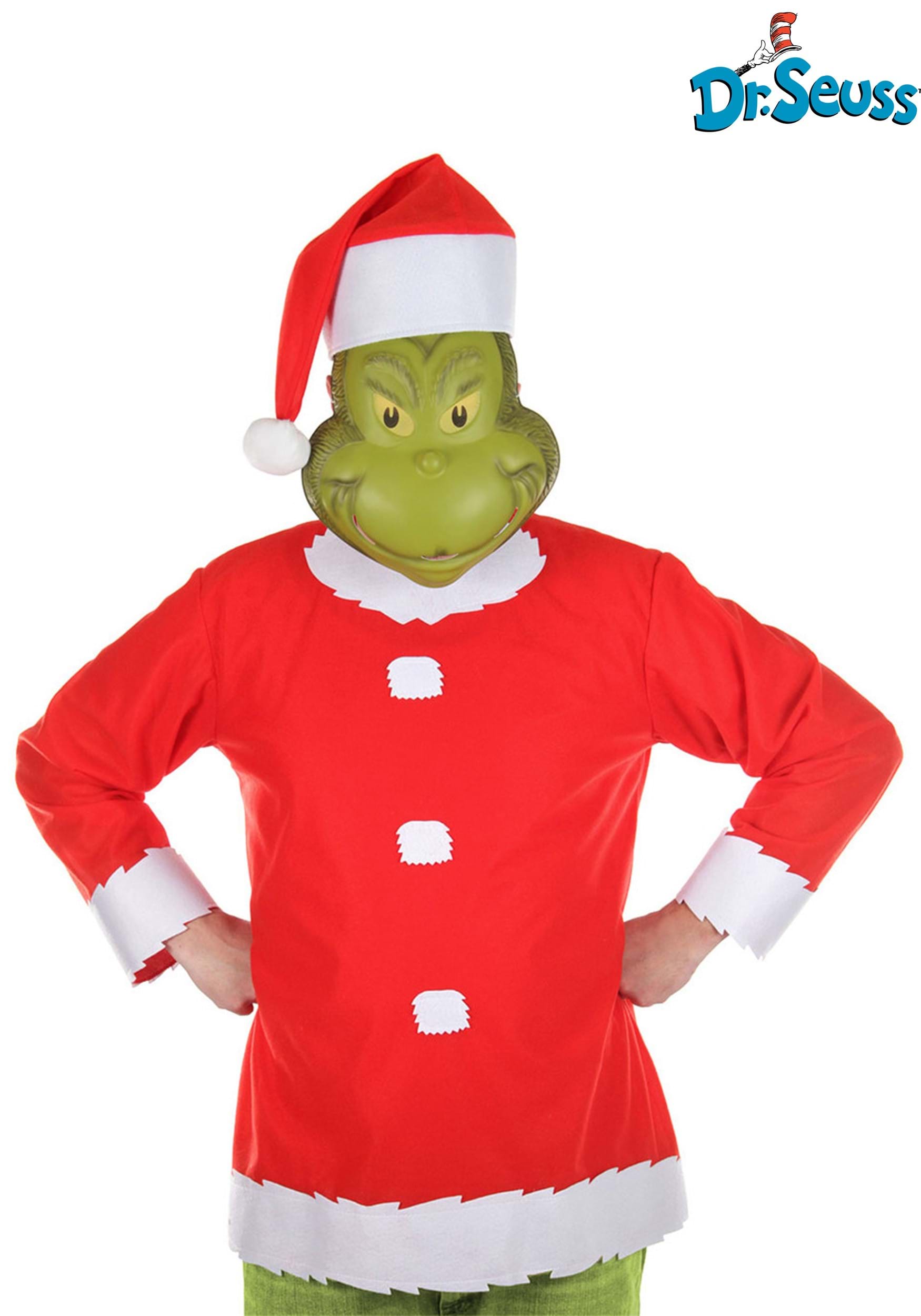 Deluxe Grinch Hoodie Hat - Grinch Accessories, Holiday Costume Ideas