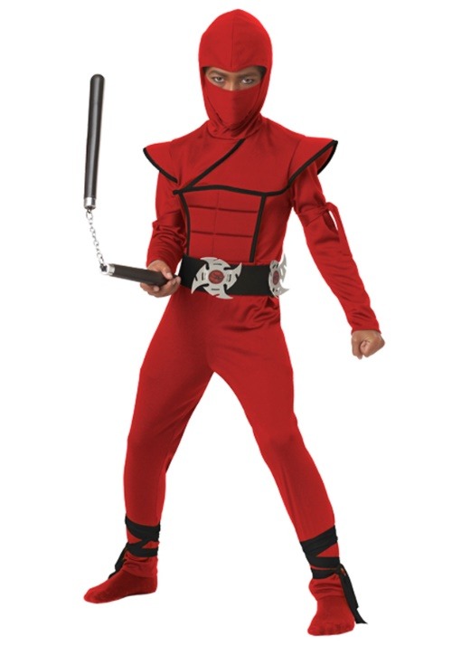 Boys Red Stealth Ninja Costume