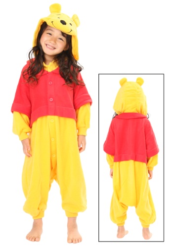 Kids Pooh Pajama Costume Front