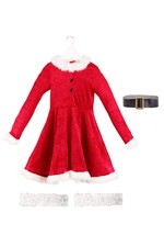 Girl Mrs. Claus Costume Alt 1