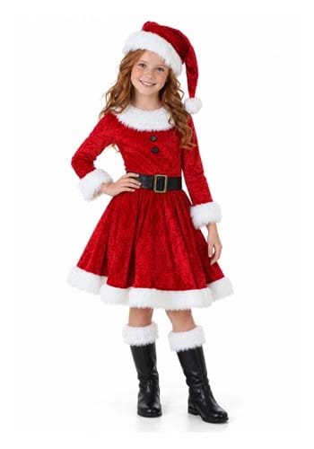 Girls Mrs Claus Costume Dress UPD 1