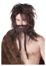 Brown Viking Wig, Beard and Mustache
