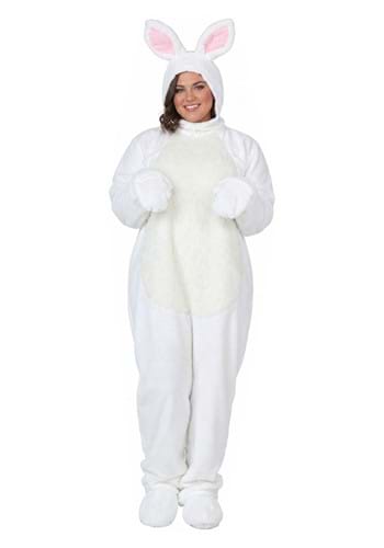 Plus Size White Bunny Costume Adult UPD 1
