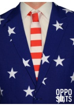 Mens Stars and Stripes Suit Close-Up