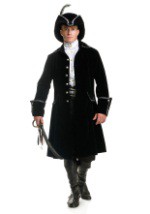 Deluxe Black Pirate Jacket with Pockets alt 1