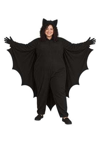 Plus Size Fleece Bat Costume for Adults New Main