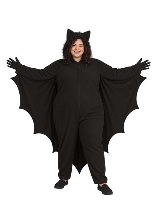 Plus Size Fleece Bat Costume for Adults New Main