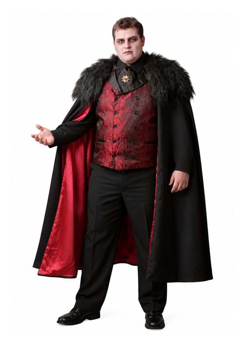 Plus Size Deluxe Vampire Mens Costume New Main