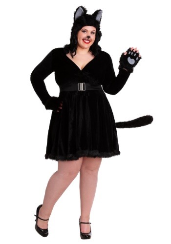 Plus Size Women's Black Cat Costume Update