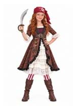 Girls Brown Coat Pirate Costume New Main