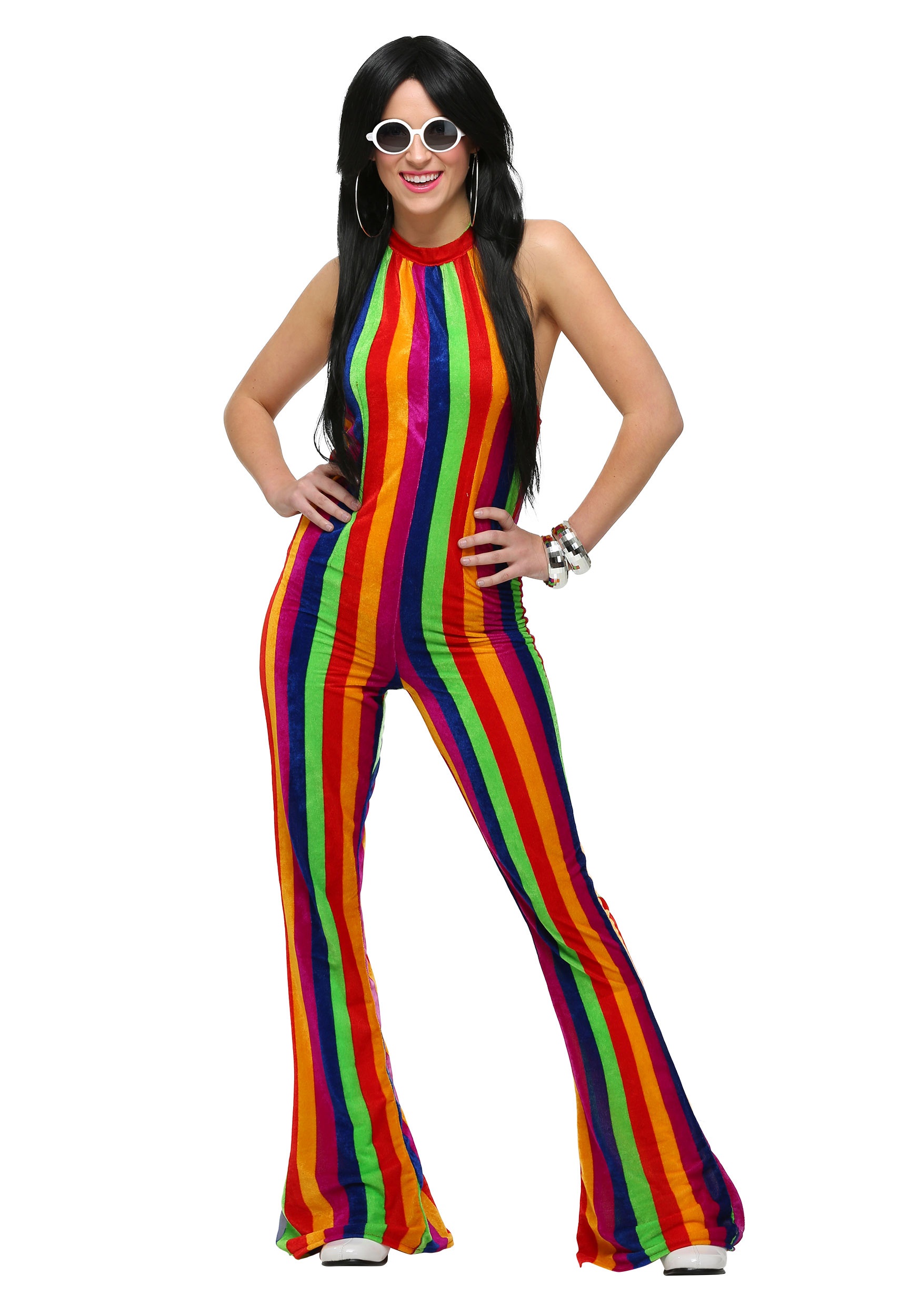  Women's Halloween 70s Disco Costumes Outfit for Adult