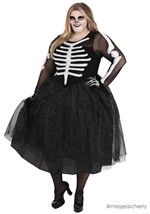 Womens Skeleton Beauty Plus Size Costume Alt 1