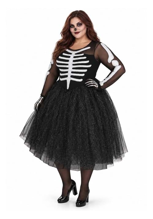 Womens Skeleton Beauty Plus Size Costume Upd 1