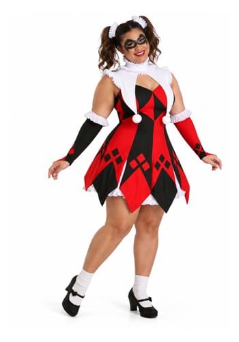 Plus Size Cute Court Jester Women's Costume upd
