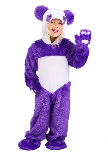Furry Purple Panda Toddler Costume 1