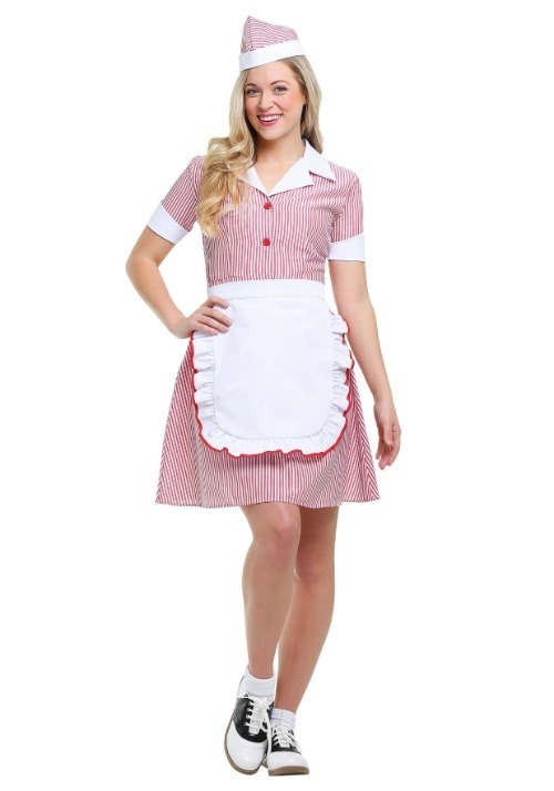 Women's Plus Car Hop Costume