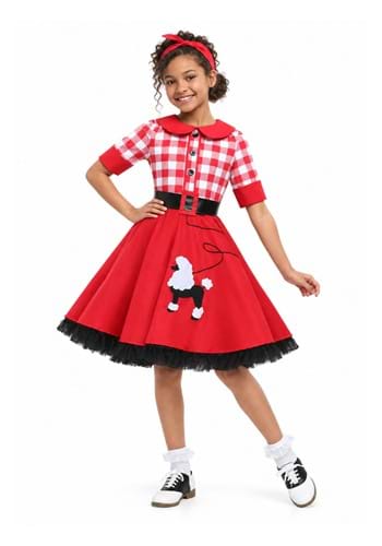 Girls Retro 50s Sock Hop Darling Costume New Main