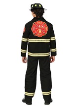 Adult Black Uniform Firefighter Costume Alt 4