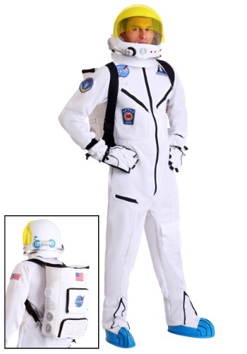 Adult White Astronaut Jumpsuit Costume Update Main