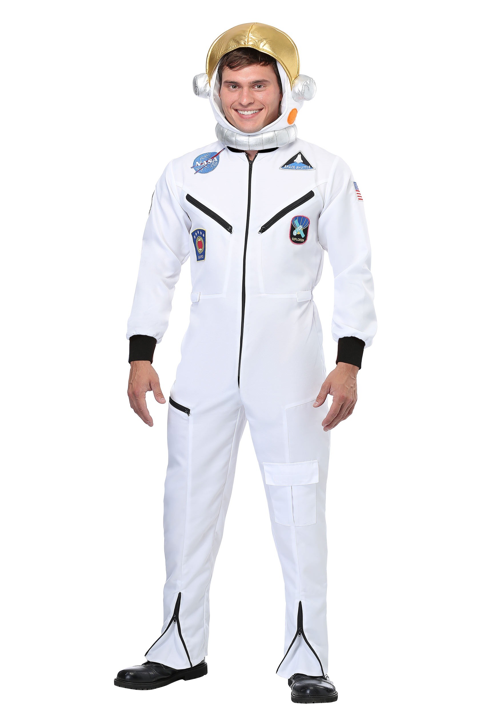 White Astronaut Jumpsuit Adult Costume